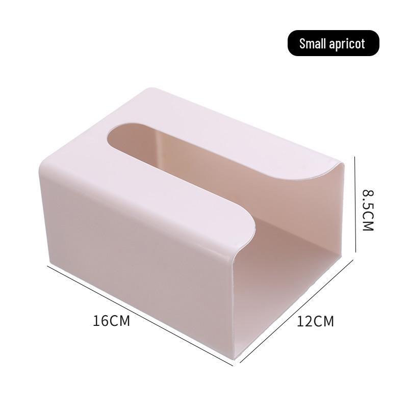 Wall-Mounted Adhesive Tissue Paper Towel Holder - Creative Multifunctional Plastic Box