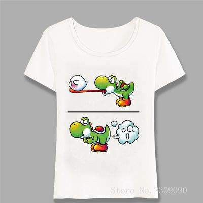 Grappig Zomer Dames t-shirt Scheetende Yoshi Cartoon T-shirt Grappig Anime Design Schattige Casual Meisjes Tops Harajuku Meisjes T-shirts Harajuku