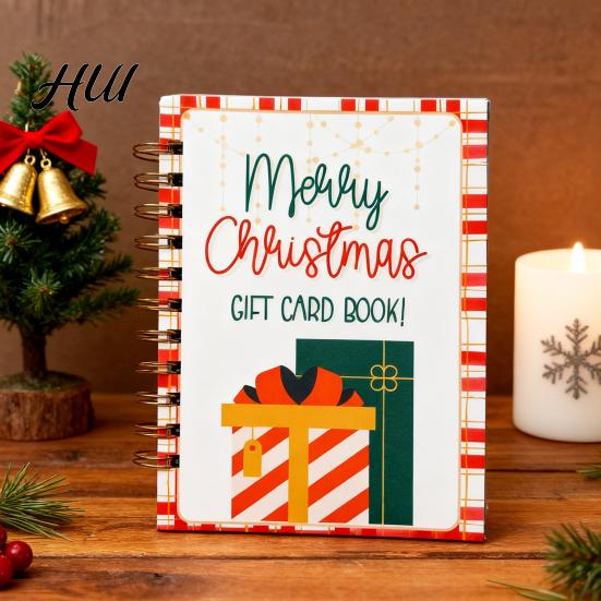 Vollfarbiges Design Weihnachtskarten-Clip College Überlebensgeschenk Buch DIY Spiralbindung Festlich Funktional Weihnachten Studenten-Thema Regale