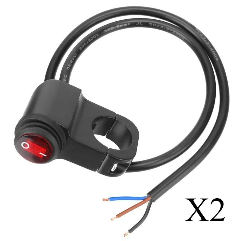 1/2/4PCS 12V Waterproof Motorcycle Handle Switch Aluminum Alloy Headlight Power-off Button Universal Horn Control for Bikes
