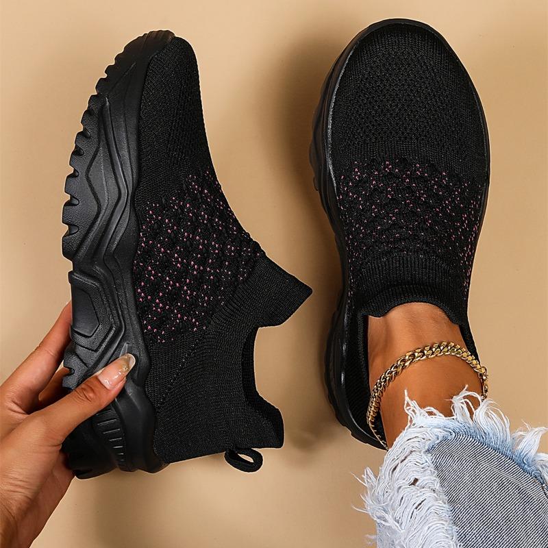 Sportovní dámské boty větší velikosti Prodyšné Flyknit Ponožky Boty One Foot Třmen Mokasíny