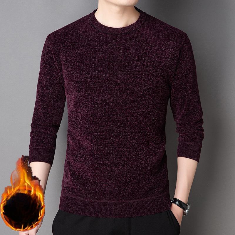 Winter Neue Chenille Herren Casual Crewneck Jugend Koreanische Pullover Pullover Männer