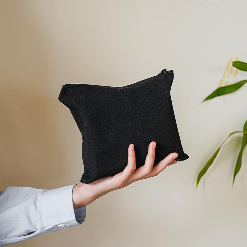 

Чистая белая косметичка для женщин, портативная косметичка для хранения помады, однослойная холщовая сумка на молнии, сумка для туалетных принадлежностей