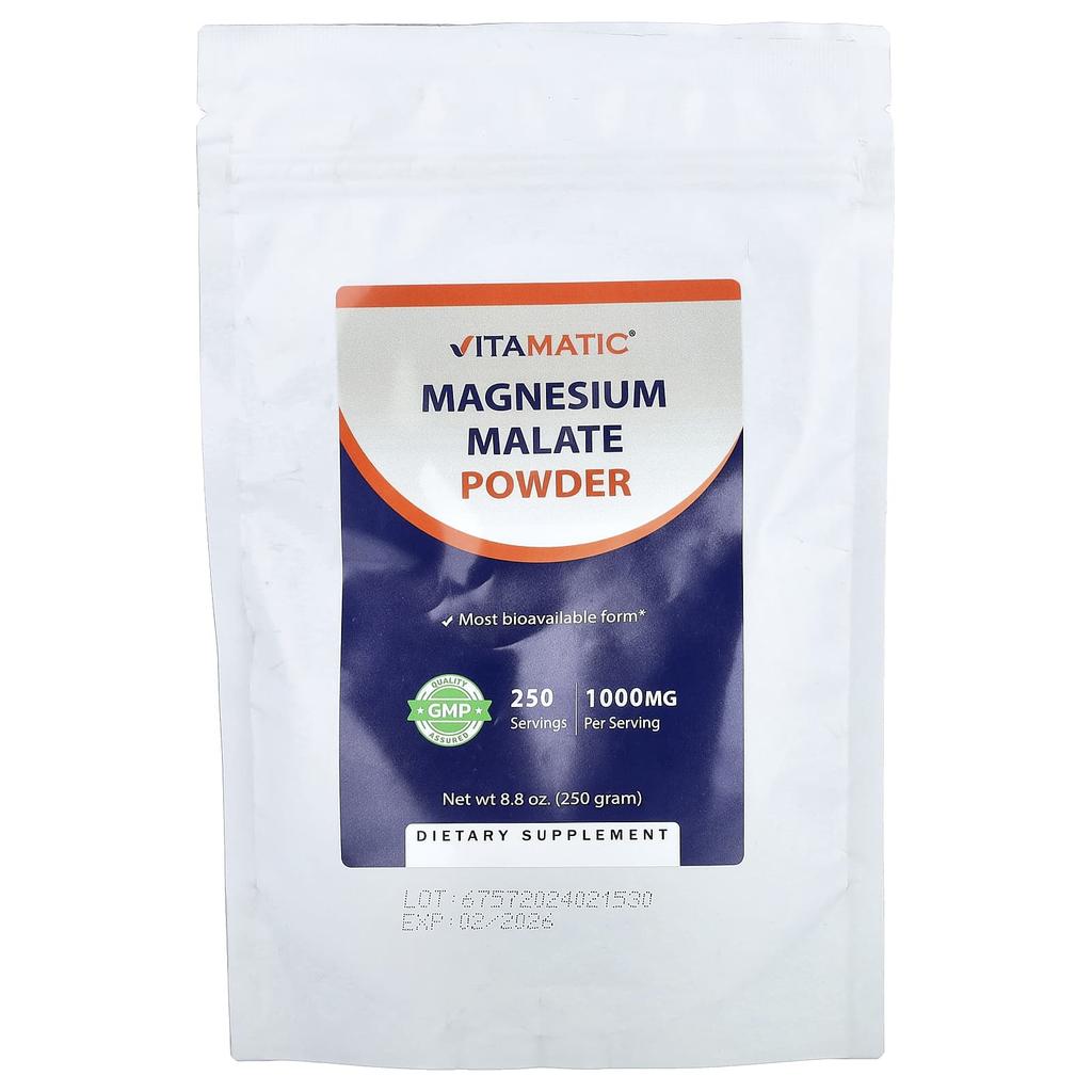 Vitamatic, Magnesium Malate Powder, 250g (8.8oz)
