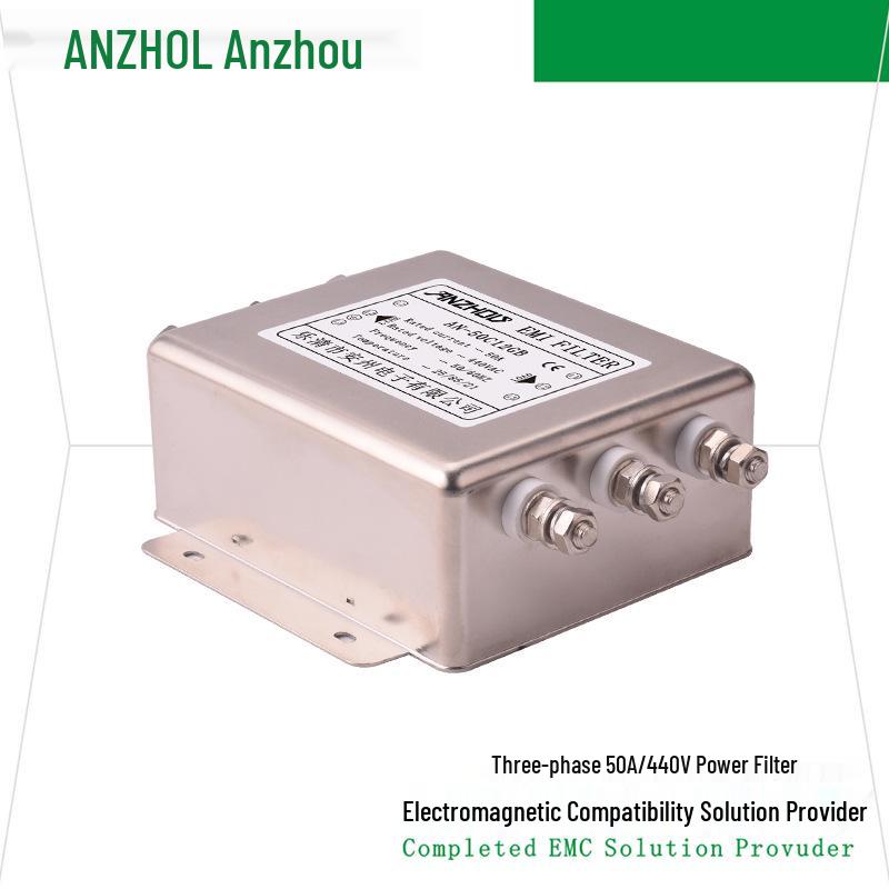 Anzhou AN-50C12GB Three-Phase 50A EMI Filter (380V/440V)