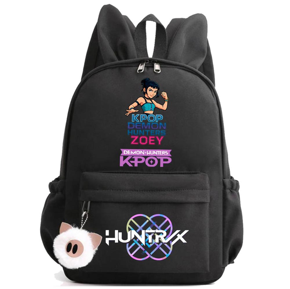 Plecak z nadrukiem Demon Hunters z kreskówki anime dla nastolatków, dzieci, studentów, plecak szkolny, prezent dla dziewczynki, dziecka, kobiet, duża pojemność, wodoodporna torba podróżna