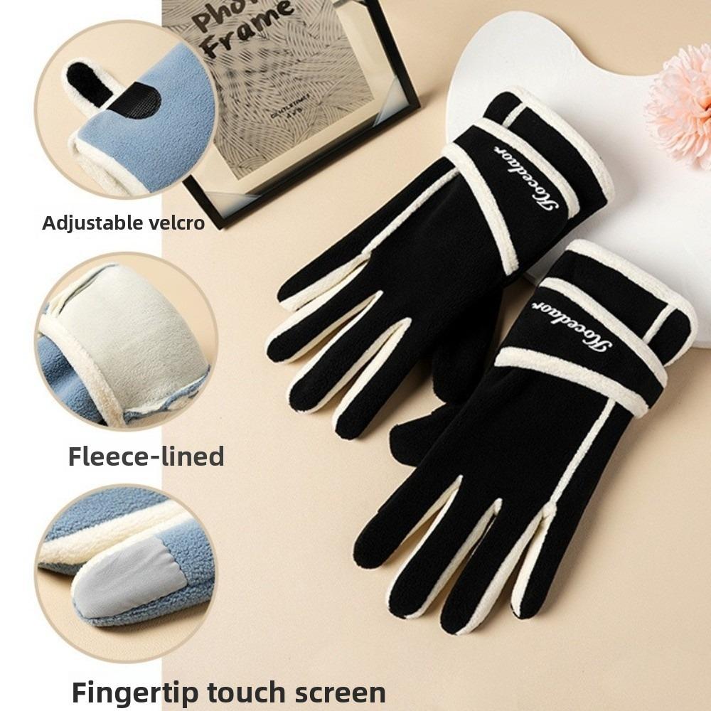 

Теплые зимние перчатки бархатные митенки новые лыжные перчатки для активного отдыха велоспорта катания на лыжах чёрный