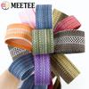 1/2/3/4/5M Cotton Ramie Webbing Strap Tape Jacquard Band Backpack Bag Belt Ribbons DIY Sewing Biasband Clothing Accessories