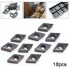 10PC DCMT21.51 DCMT070204 VP15TF Carbide Inserts for Lathe Turning Tool Holder