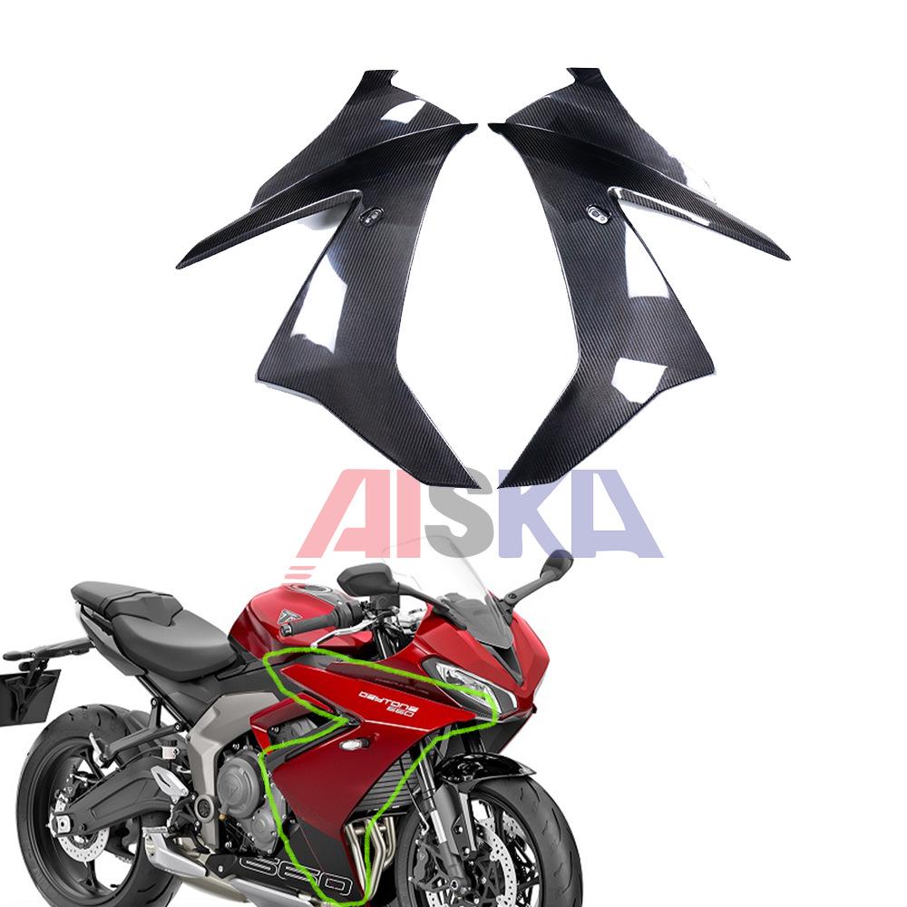 Triumph Daytona 660 Motorcycle Carbon Fiber Front Fender & Fuel Tank Cover Panels