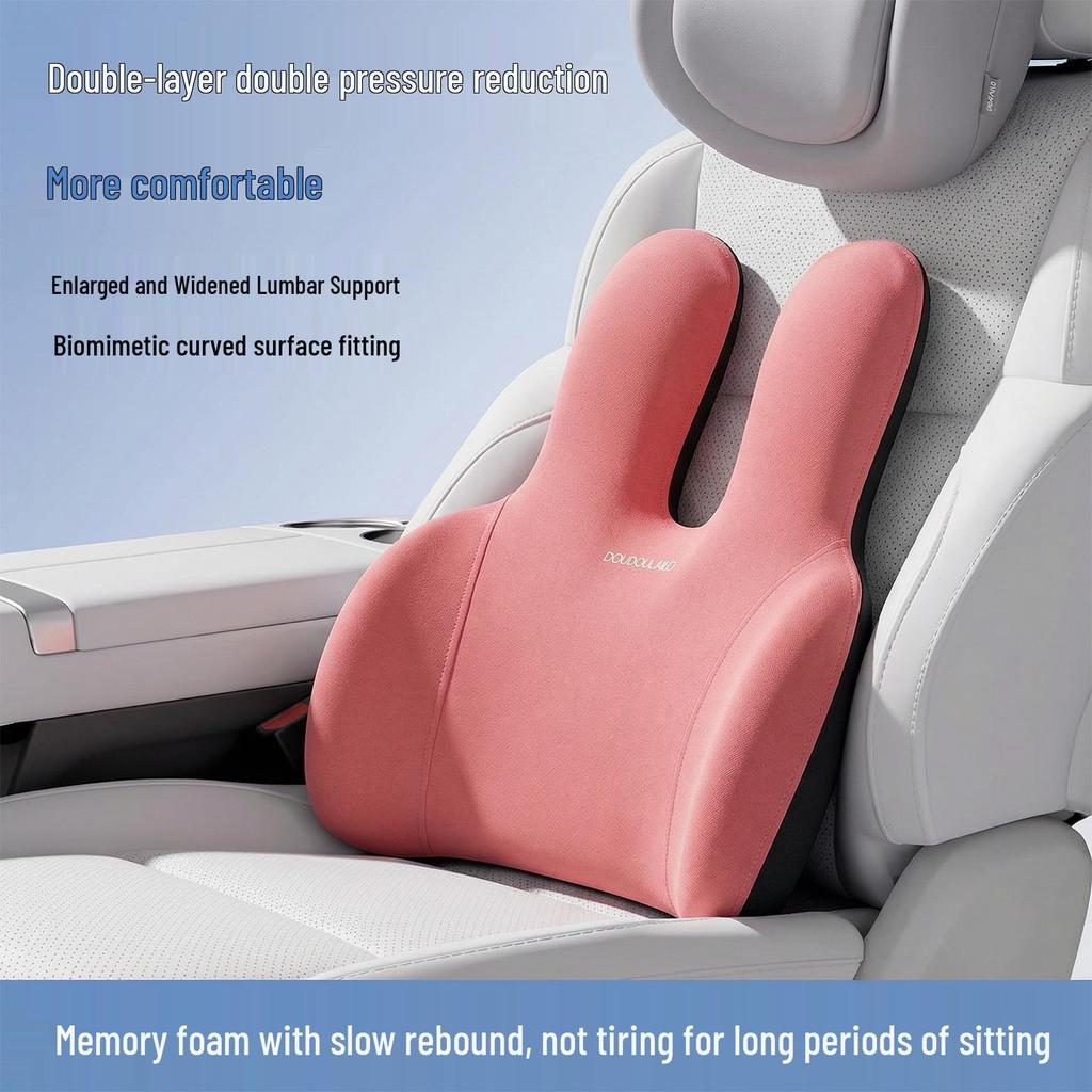 Ergonomic Memory Foam Lumbar Support Pillow for Office and Car Seats