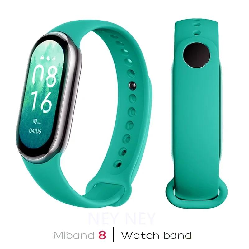 Sportarmband für Mi Band 8-8 NFC Ersatz miband9/8 Silikonarmband wasserdicht Uhrenarmbänder smart mi band 9 Zubehör