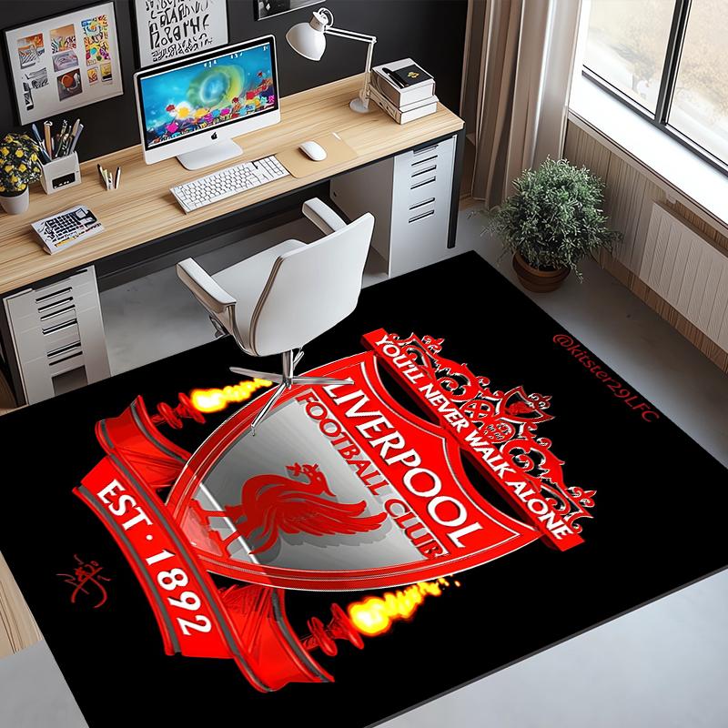 Liverpool F.C Pattern Rug, Indoor/Outdoor Mat, for Picnic, Gameroom, Bedroom, Office, Living Room, Home Decor Carpet, Birthday Gift
