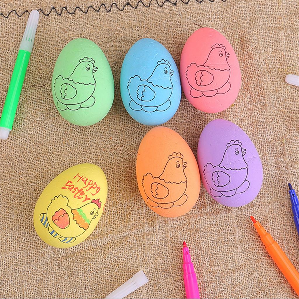 5pcs Sturdy Foam Easters Eggs For Painting And Decorating Portable for Family Activities and Easters Celebration