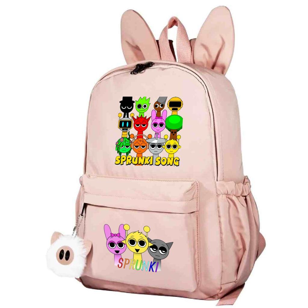 Campus Schoolbag Primary And Secondary School Students Cute Rabbit Ears Personalized Backpack Cartoon Printing