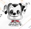 DIY Sparkling Paw Print Charm Beads for Pet Cat Dog Bracelets Jewelry Gifts Accessories