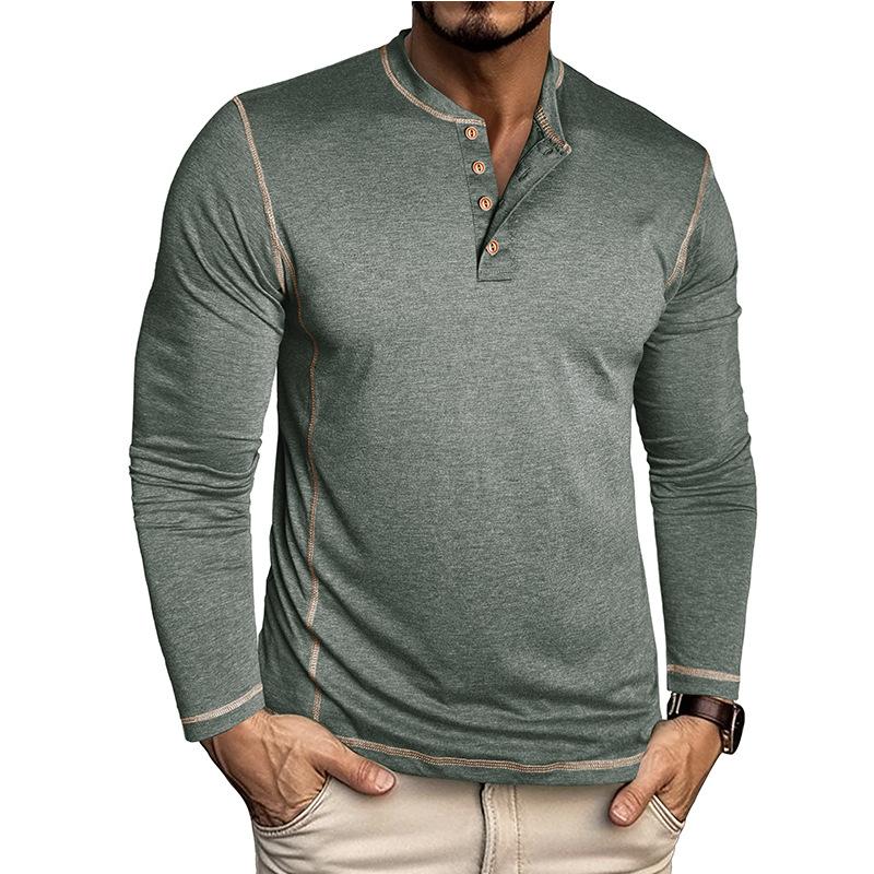 2025 Autumn and Winter New Long-sleeved Men's T-shirt Bottoming Shirt