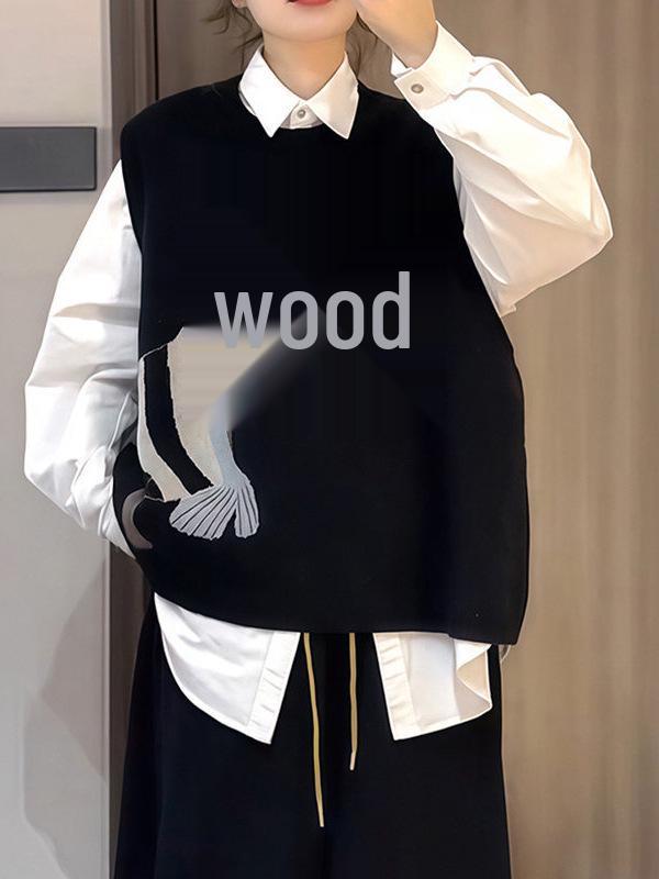 Korean Style Long Sleeve White Shirt for Women - 2026 Spring/Autumn, Versatile Loose Fit, Layered Temperament Top