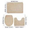 1 Set of Solid Color Simple Bathroom Water-absorbing and Non-slip Floor Mat Stone Pattern, Comfortable and Soft, Three-piece Set