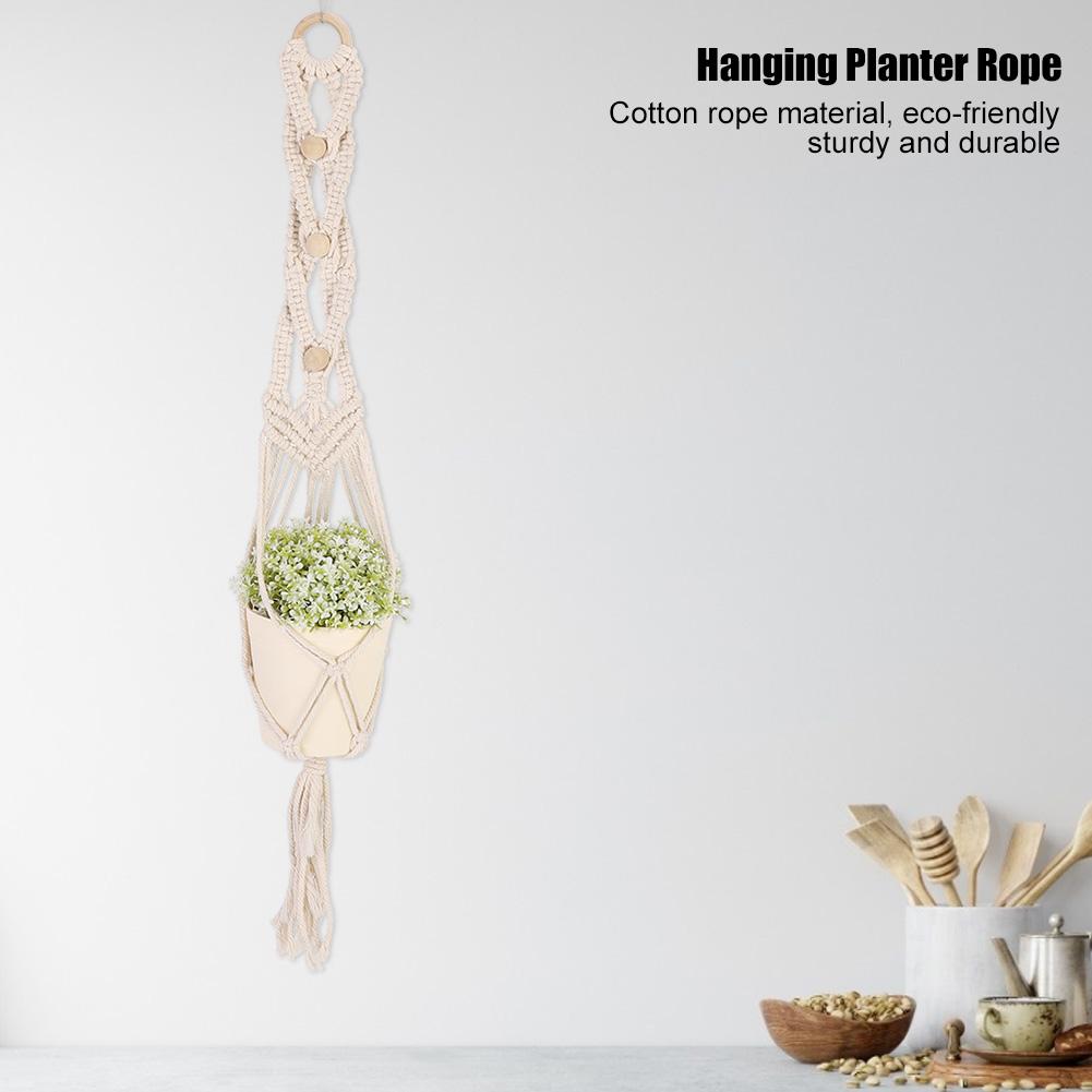 Bohémský styl střapce květináč závěsná rostlina závěsné lano domácí nástěnná dekorace ručně tkaná bavlna