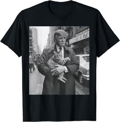 Morsom Trump Og Katt, Morsom Politisk Unisex T-skjorte
