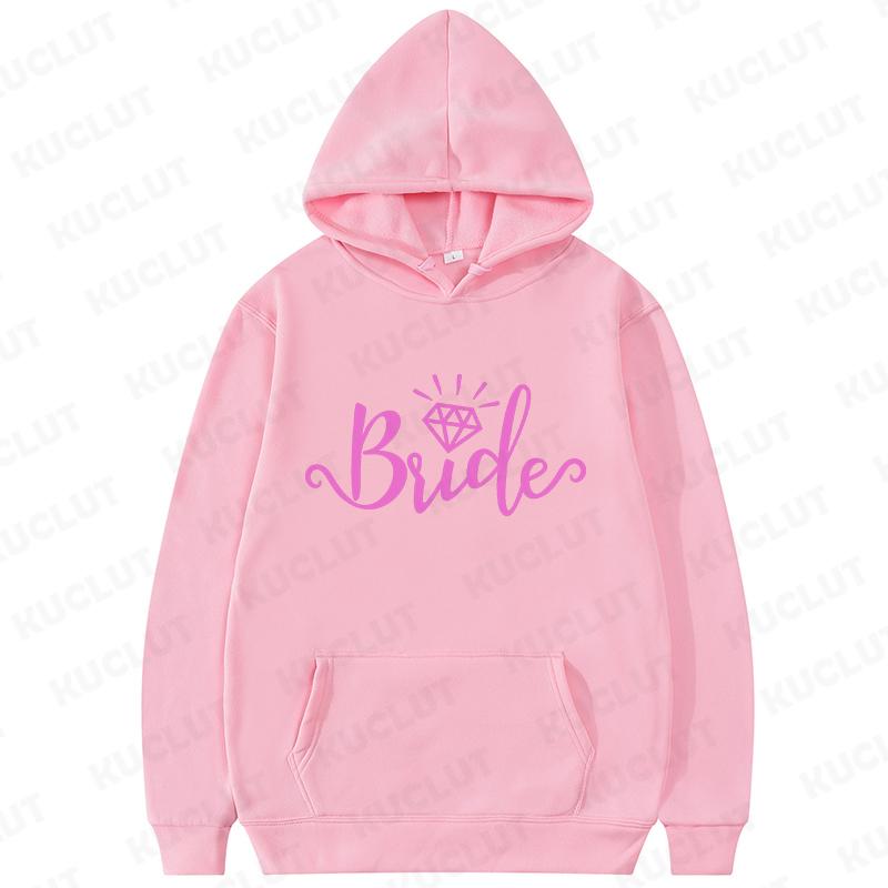 2D Bride Squad Bridal Hoodies Matching Hooded Tops with Romantic Prints Ideal for Bachelorette Party Bridal Showers Sweatshirts