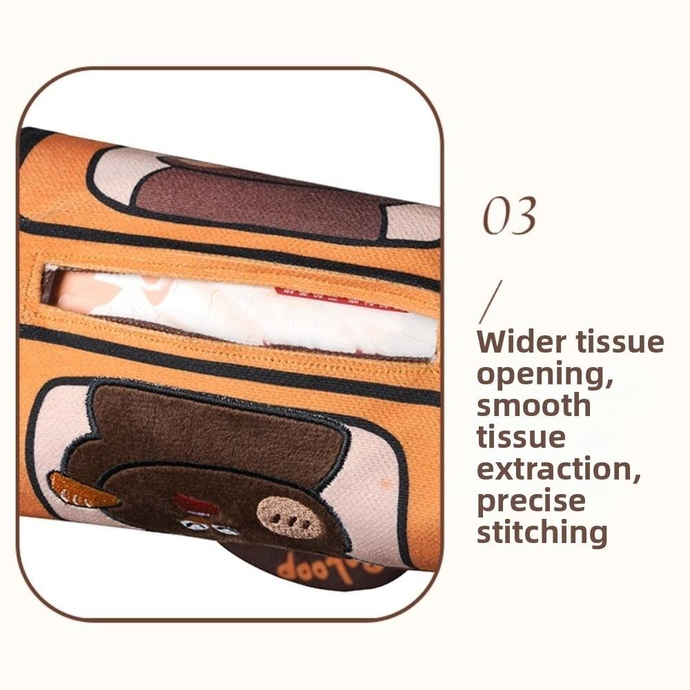 Stylish Cartoon Hanging Tissue Bag Reusable Space Saving Wall Hanging Napkin Dispenser Universal Creative Car Napkin Box Bedside
