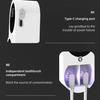 Smart Toothbrush Sanitizer Air Dryer with LED Screen USB-Powered Wall-Mounted Dental Device 24H Automatic Operation