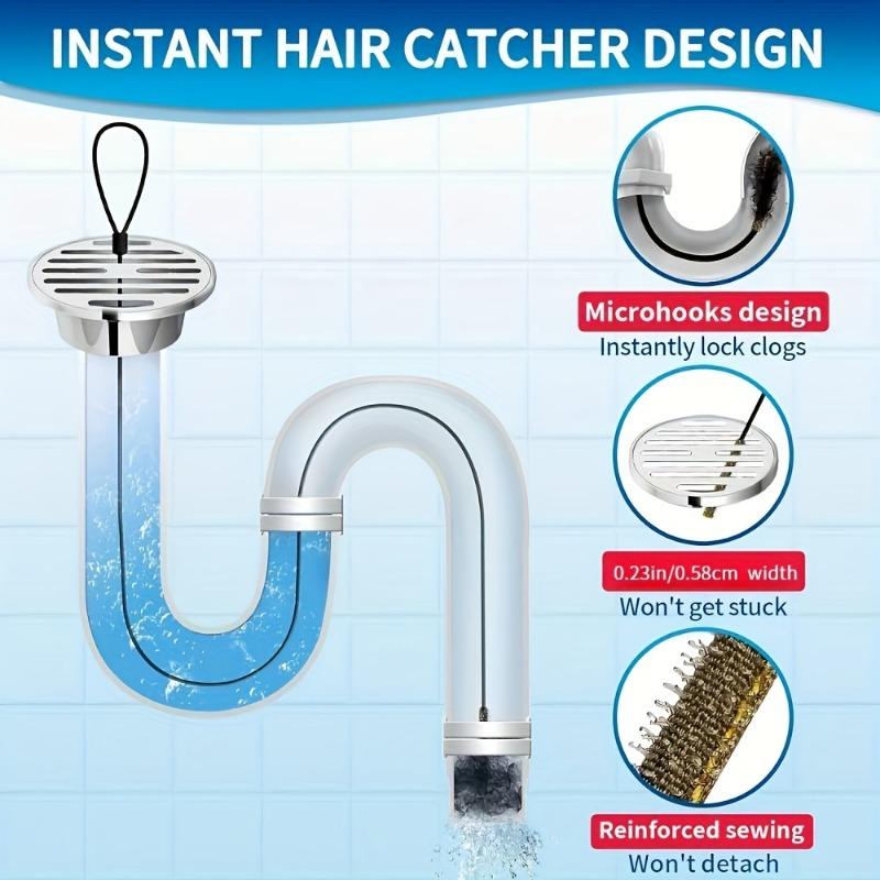 [1 Stück Stahl-Abflussspirale] 1 Stück Verbesserte Flexible Stahl-Abflussspirale mit Nylonbeschichtung | Bruchfester Haar-Verstopfungsentferner für Küchen- & Badezimmerspülen