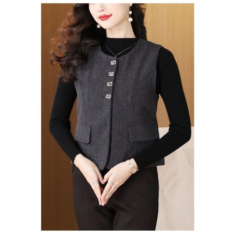 Spring and Autumn New Style Fashionable Outerwear Fashionable Unique Beautiful Stacked Vest for Women