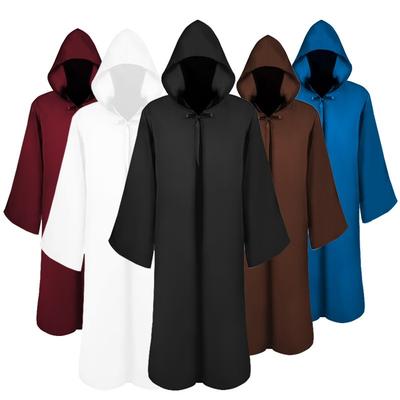 Pelerină cu glugă Cape Costum Cosplay Robă lungă cu glugă pentru Petrecere tematică de Halloween Ținută pentru Joc de rol Cavaler Medieval Vrăjitor