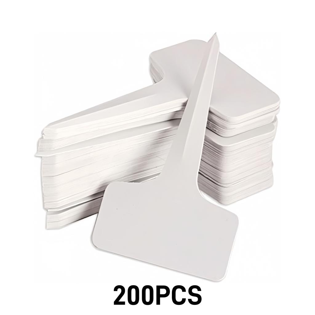 50-200PCS T-shaped Plant Labels PVC Waterproof Nursery Garden Plant Labels Reusable Wooden Stake Labels Potted Plant Markers