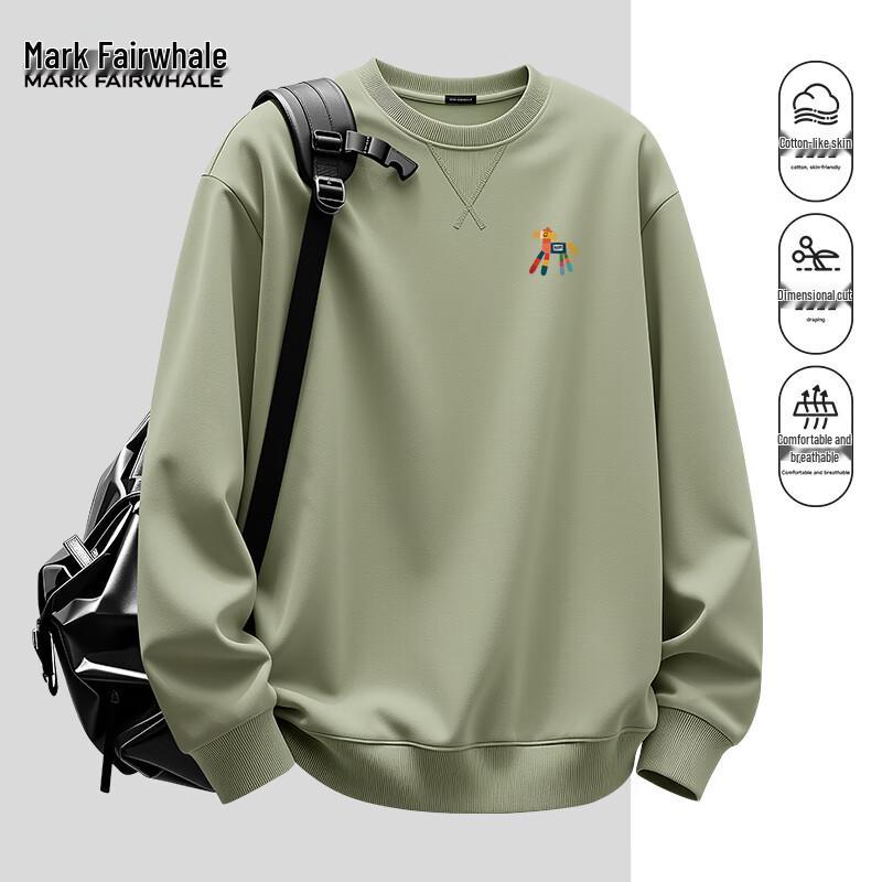 Mark Fairwhale Men's Heavyweight Triangle Collar Round Neck Sweatshirt
