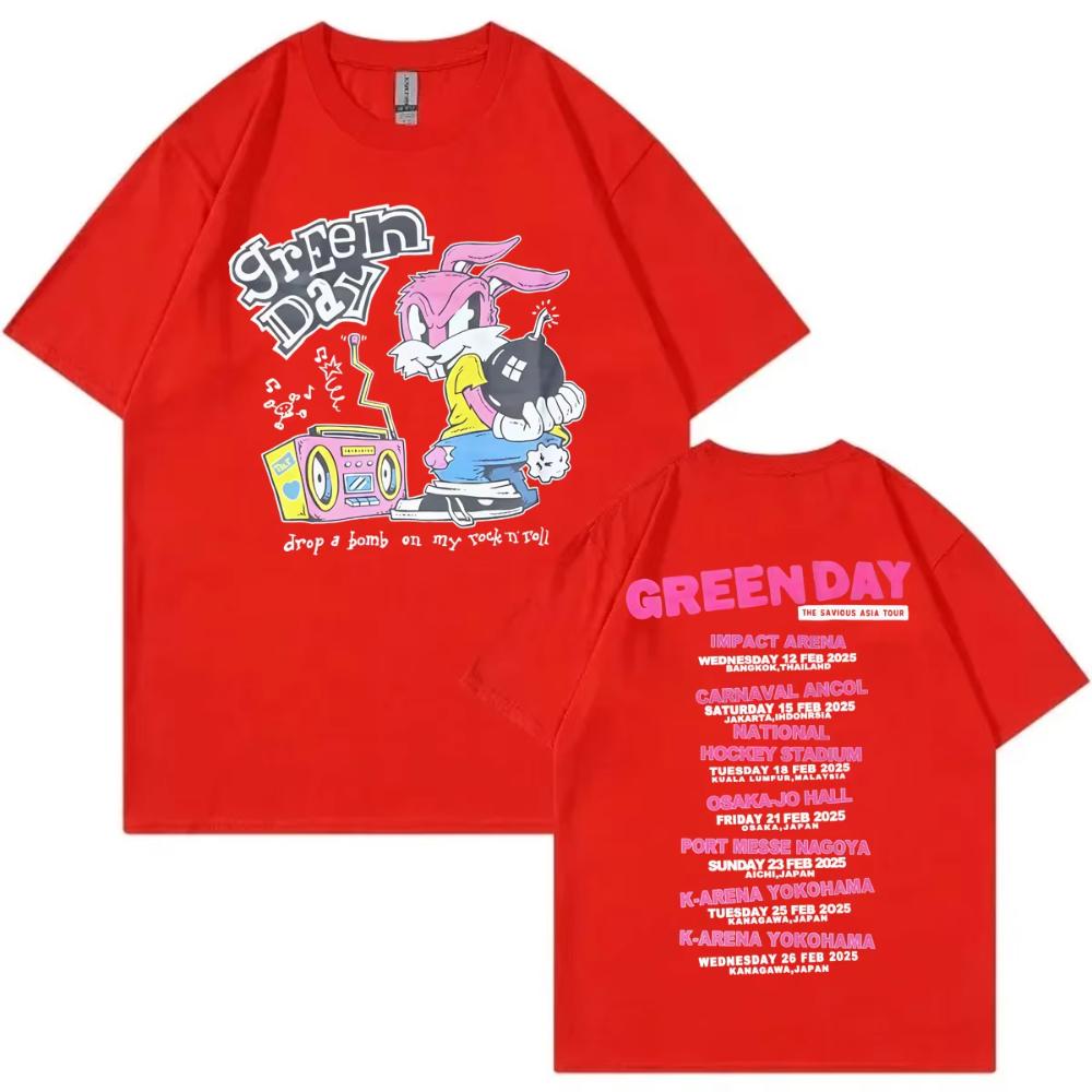 

Green Day The Saviors Tour 2025 Graphic T Shirt Men Women Clothing Rock Hip Hop Tshirts Harajuku Y2k Fashion Oversized Tshirts S