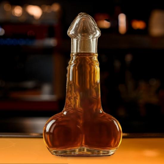 Vtipný Dávkovač na Alkohol pro Dospělé Skleněná Karafa na Víno Dekantér Dávkovač Nápojů pro Domácí Bar Unikátní Dárky pro Muže