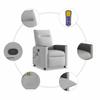 Massage Chair Cloud Grey Fabric