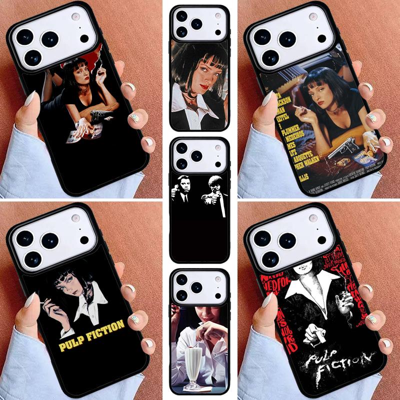 Vintage Movie Film Pulp Fiction Phone Case for iPhone 17ProMax 12 13 14 15 16e 17 Pro Max Plus Air Cover