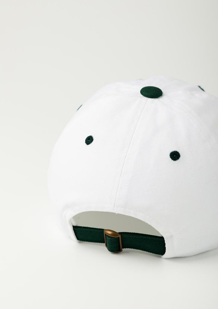 Moningkeopileonkeulleob Morning Coffee Round Logo Two-Tone Ball Cap Green