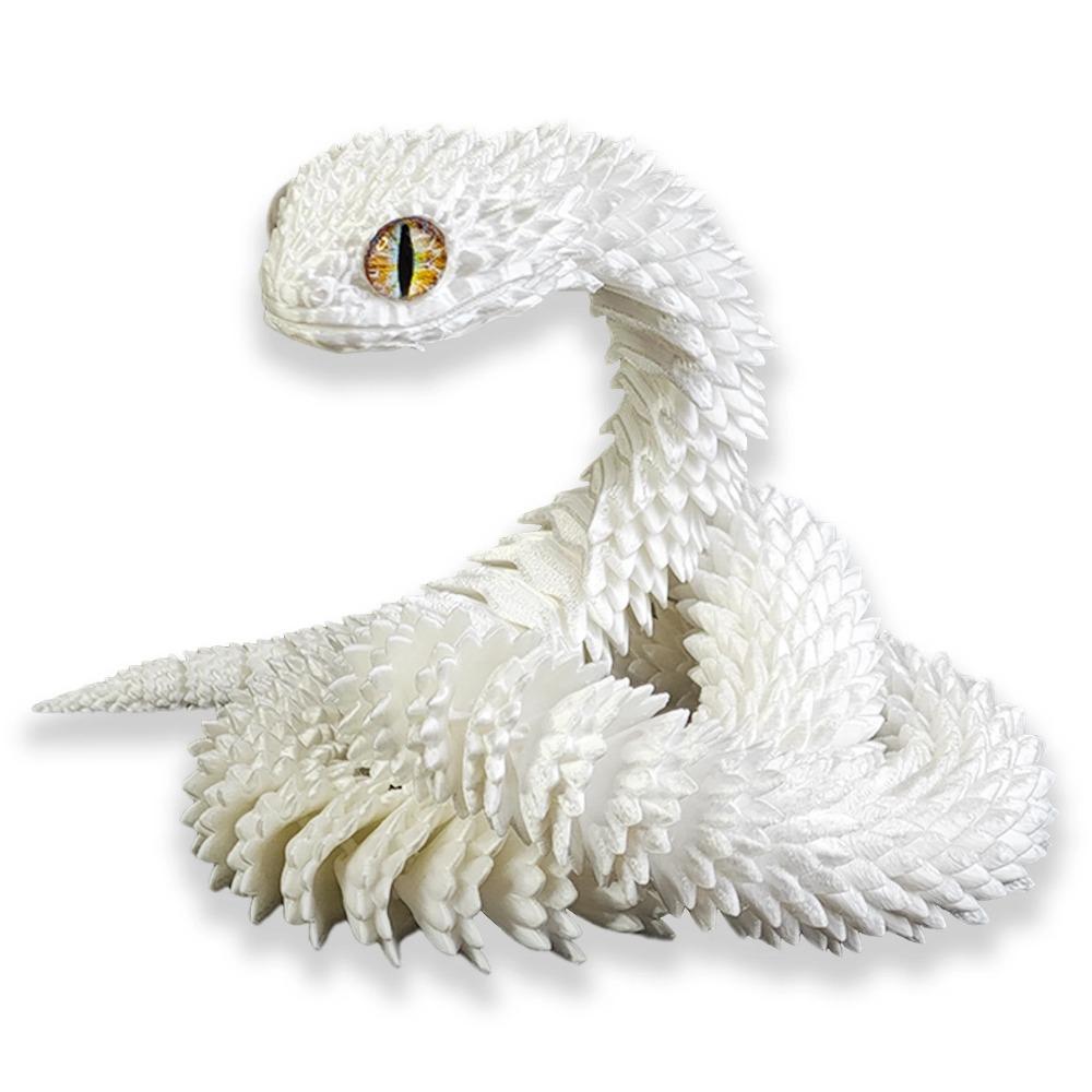 30cm 3D-printede slangeleker Morsomme printede dyr Slange Jul Nyttår Håndverk Ornament Simuleringsdyr Hjem Skrivebordsornament