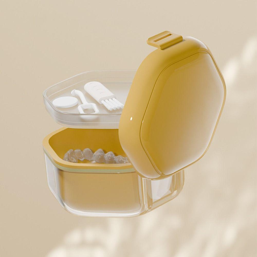 Three Layers Invisible Braces Box Draining Orthodontic Retainer Case Travel Denture Storage Box