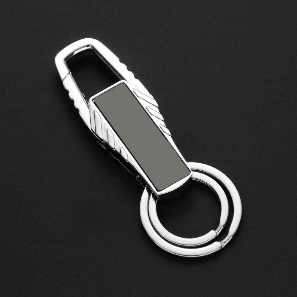 Custom Logo Name Metal Waist Hanging Keyring Laser Inscription Men Women Key Chain Ring Creative Personalized Keychain Gift