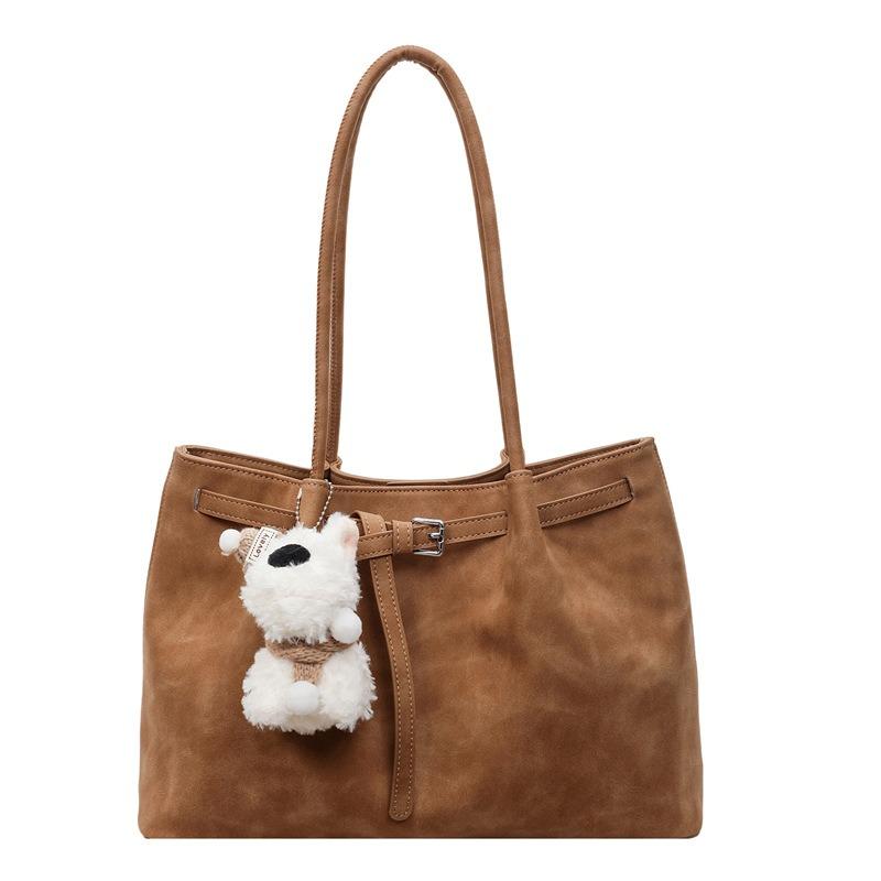 Retro Autumn and Winter New Fashion Simple Large Capacity Shoulder Portable Tote Bag Women's Commuter Armpit Bag