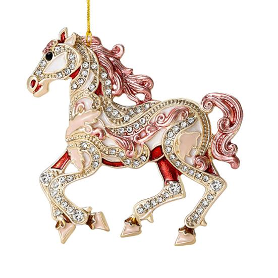 Horse Christmas Ornaments Sparkly Rhinestone Horse Hanging Decoration