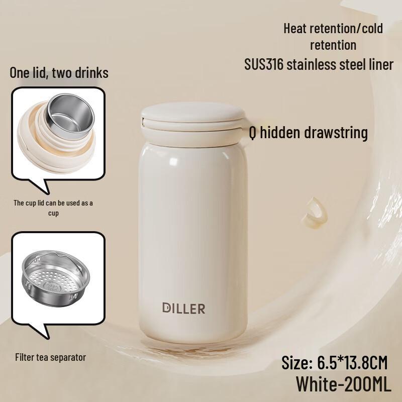 Dilabel Portable Insulated Coffee Mug