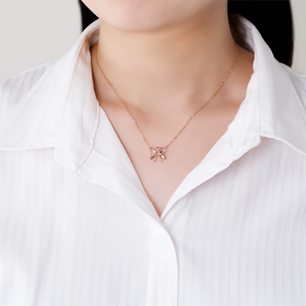Evangelion Double Entry System Silver Gold U-Treasure Necklace, (Pink Coated), Accessory, Jewelry, Gift, NEV-219-SV