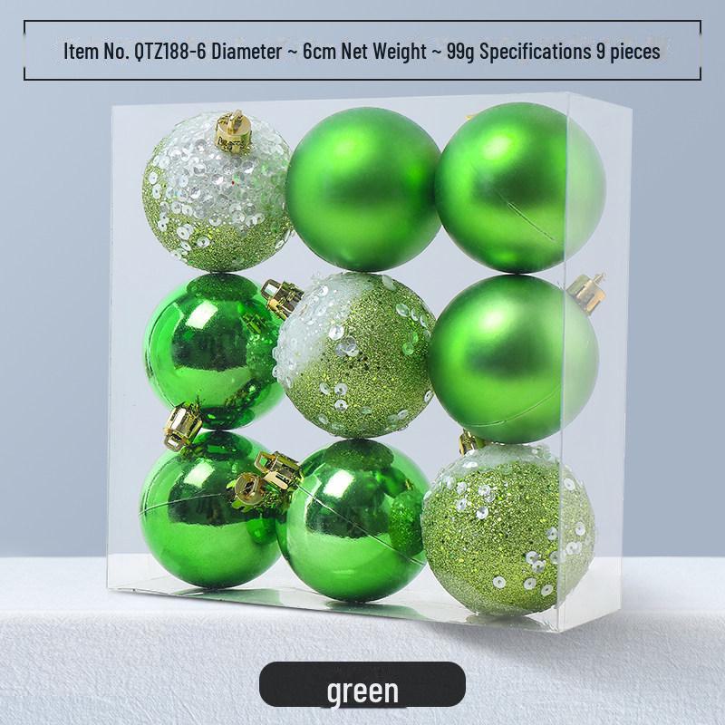 

6 см синие елочные шары - 9 штук в упаковке для украшения подарочной коробки