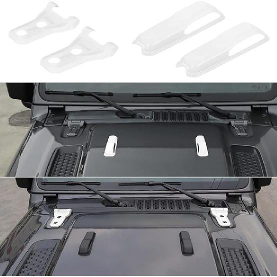 Engine Hood Hinge Cover Decor Trim Cover for 2018-2022 Jeep Wrangler JL and Gladiator JT Exterior Accessories 4PCS Purple