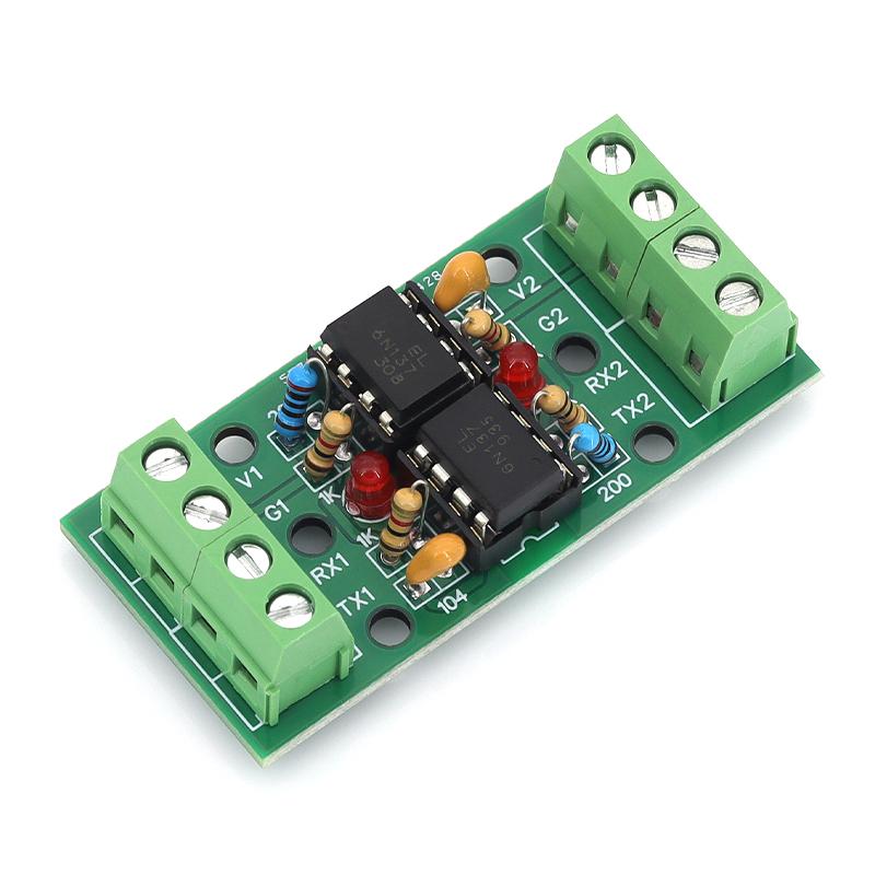 Stlxy 6N137 optocoupler chip bidirectional UART communication protocol serial port isolation module 600-250K baud rate