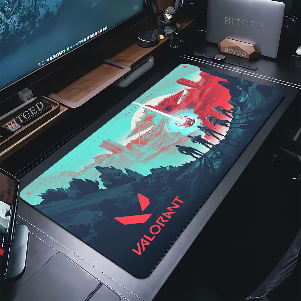 Large Mouse Mat Valorant Gaming Mousepads Desk Rug Gamer Xxl Mousepad 50x100cm Non-slip Desk Pads Table Carpet Design Mouse Pad