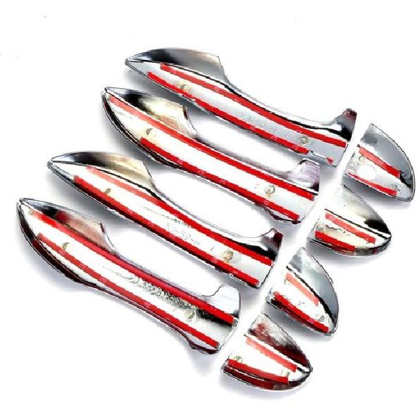 8Pcs Chrome Car Door Handle Cover Trim For Toyota Corolla Altis Sedan 2014-2018